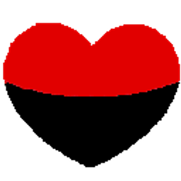 Red Black Love emoji