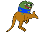 Frog Flag Kangaroo Ride emoji