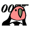 Bird Peek Peach emoji