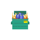 Teams Dumpsterfire emoji