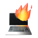 Computer Fire emoji