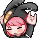 Pinkuheadbang emoji