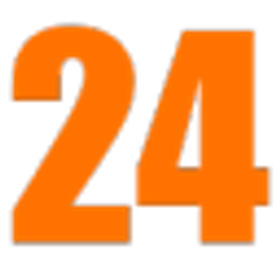 Number 24 Bold Orange emoji