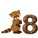 8 Raccoon emoji