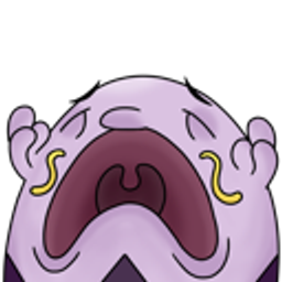 Purple Frog Yawn Openmouth emoji
