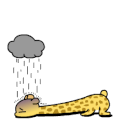 Giraffe Under The Weather emoji
