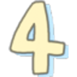 Number Four Blue emoji