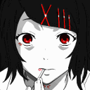 Anime Girl Shh Red Eyes emoji