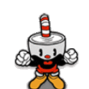 Jumping Cuphead emoji