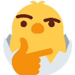Chick Think emoji