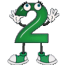 Number Two Wave Happy emoji