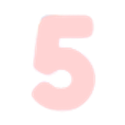 Pink Number 5 Bold emoji