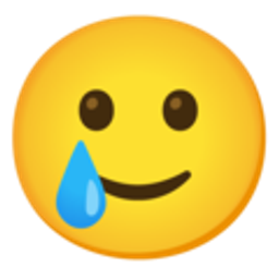 Smiling Face With Tear emoji