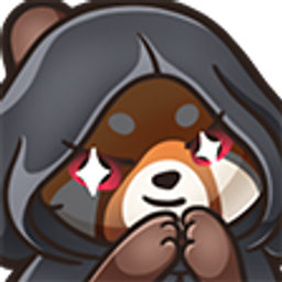 Bear Hood Star Eyes emoji