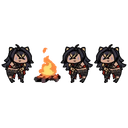 Dehyagroovingverycomfortablyaroundthecampfirewithherfellowdehyas emoji