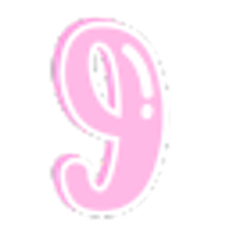 Pink Number9 Bubble emoji