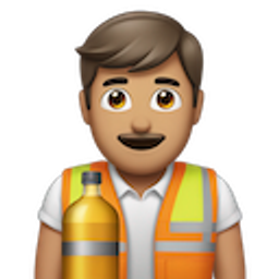 Amazon Worker With Yellow Bottle emoji