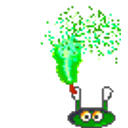 Green Confetti Bounce emoji