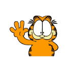 Garfield Wave emoji