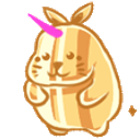 Unicorn Bunny Gold emoji