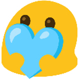 Blob Light Blue Heart emoji