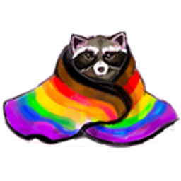 Pride Raccoon emoji