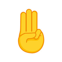 3 Finger Salute emoji