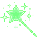 Sparklewand Green emoji