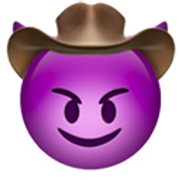 Smiling Imp Cowboy emoji