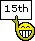 Smiley Face 15th Cupcake emoji