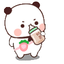 Bear Strawberry Drink emoji