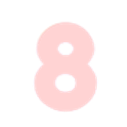 Pink Number Eight emoji