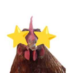 Chicken Star Struck Yellow emoji