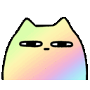 Blinking Rainbow Cat emoji