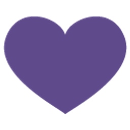 Heart Pantone 2018 Ultraviolet emoji