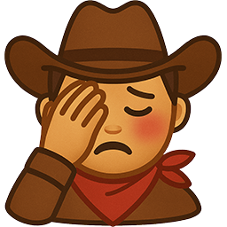 Cowboy Oops emoji