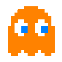 Spinning Orange Ghost emoji