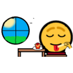 Emoji Eating Fries emoji