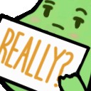 Really Sign Bean emoji