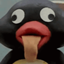 Pingu Eyesroll Tongue emoji