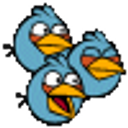 Angry Blue Birds emoji