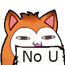 Fox Smirk No U emoji