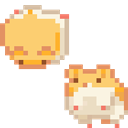Hamster Twins Rolling emoji