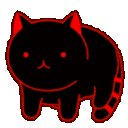 Neon Cat Spin emoji