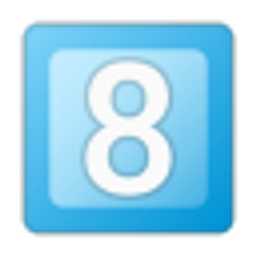 Blue Square Number8 emoji