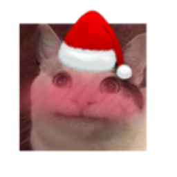 Cat Blusshxmas emoji