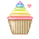 Rainbow Cupcake emoji