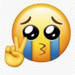 Cryingpeacekiss emoji