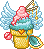 Winged Ice Cream emoji