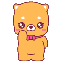 Cute Bear Bowtie Wave emoji
